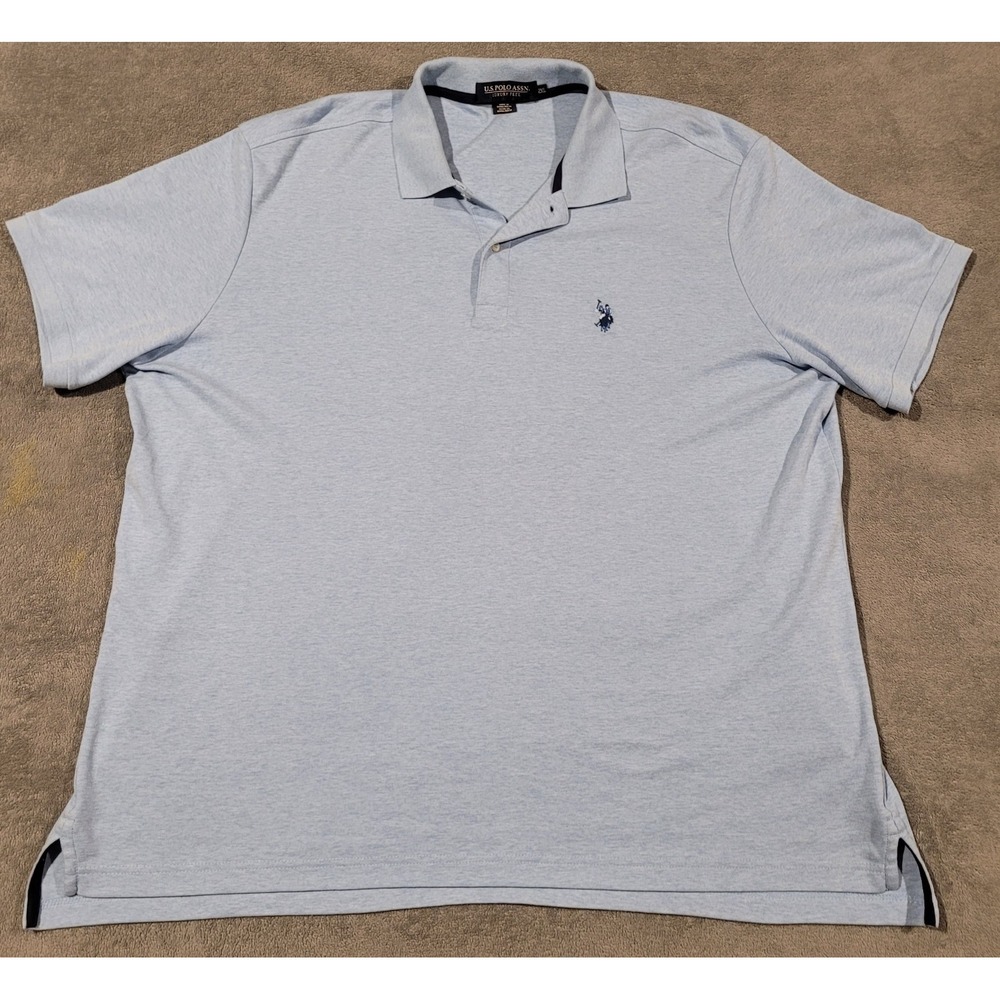 U.S. Polo Assn. Luxury Feel Light Blue 2XL Men's Polo Shirt Cotton